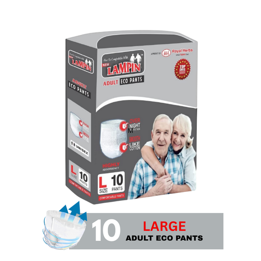 Lampin Adult Eco Pants – Large | 10 Comfort-Flex Eco Diapers