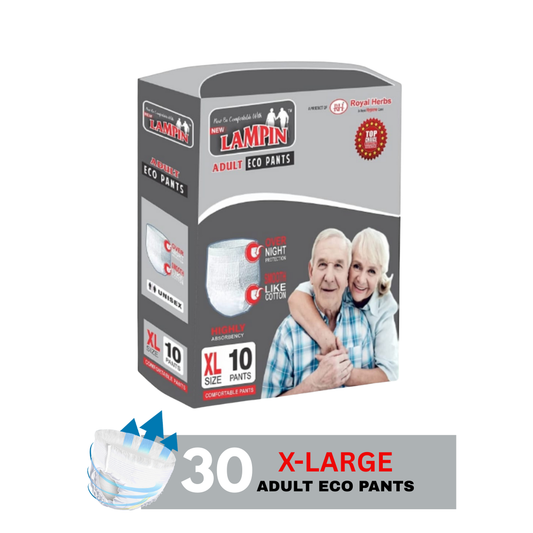 Lampin Adult Eco Pants – X-Large | 30 Comfort-Fit Absorbent Pants