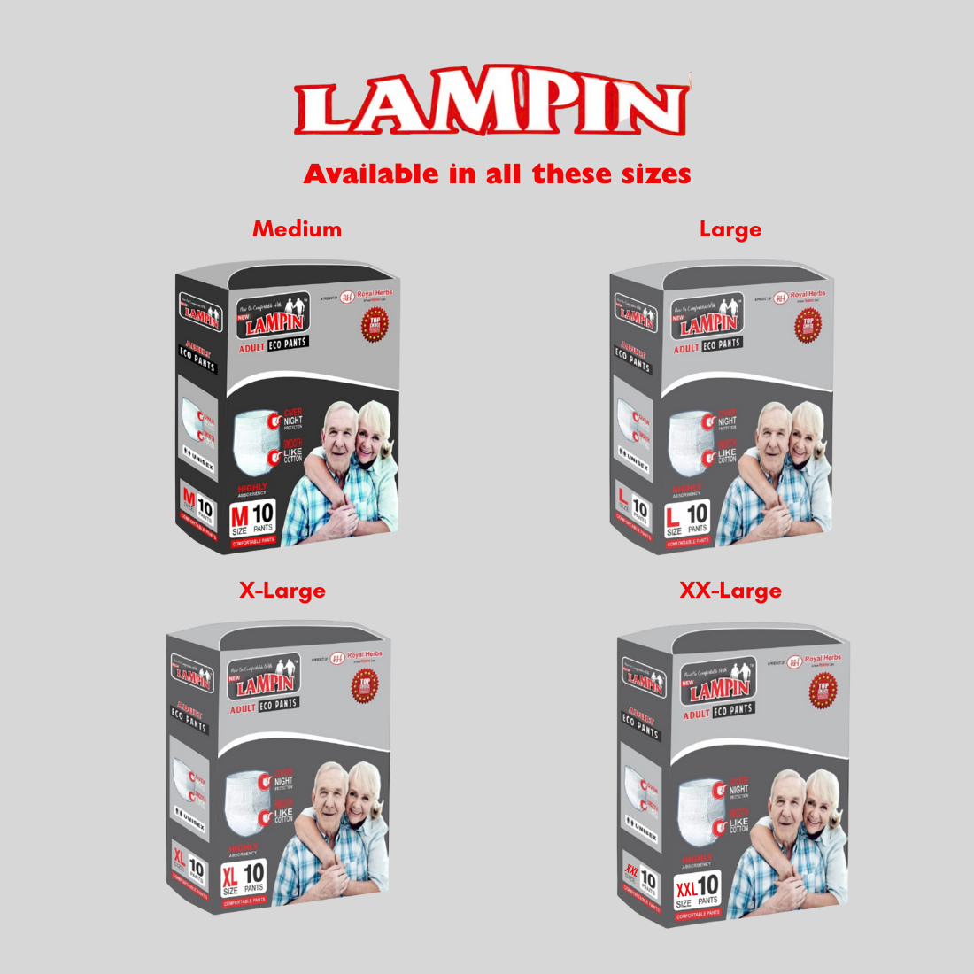 Lampin Adult Eco Pants – XX-Large | 20 Ultra-Absorbent Comfort Pants