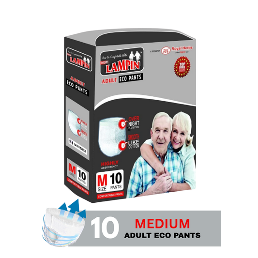 Lampin Adult Eco Pants – Medium | 10 Comfort-Fit Eco Diapers
