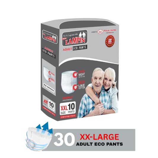 Lampin Adult Eco Pants XX-Large | 30 Comfort-Fit Premium Diapers