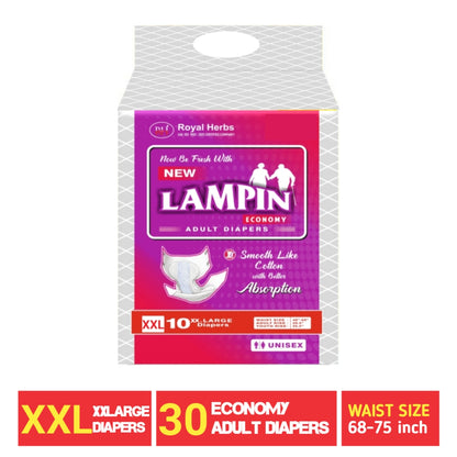 Lampin Economy Adult Diapers – XXLarge | 30 Ultimate Protection Diapers