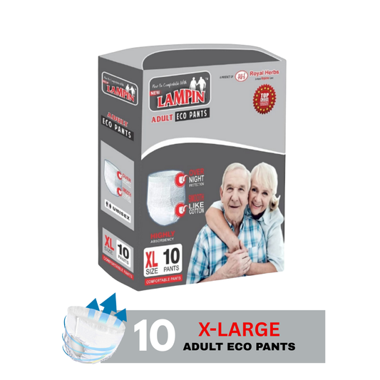 Lampin Adult Eco Pants – X-Large | 10 Ultra-Soft Absorbent Pants